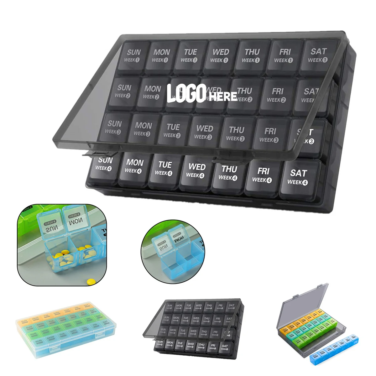Large Monthly Pill Organizer 28 Days 1