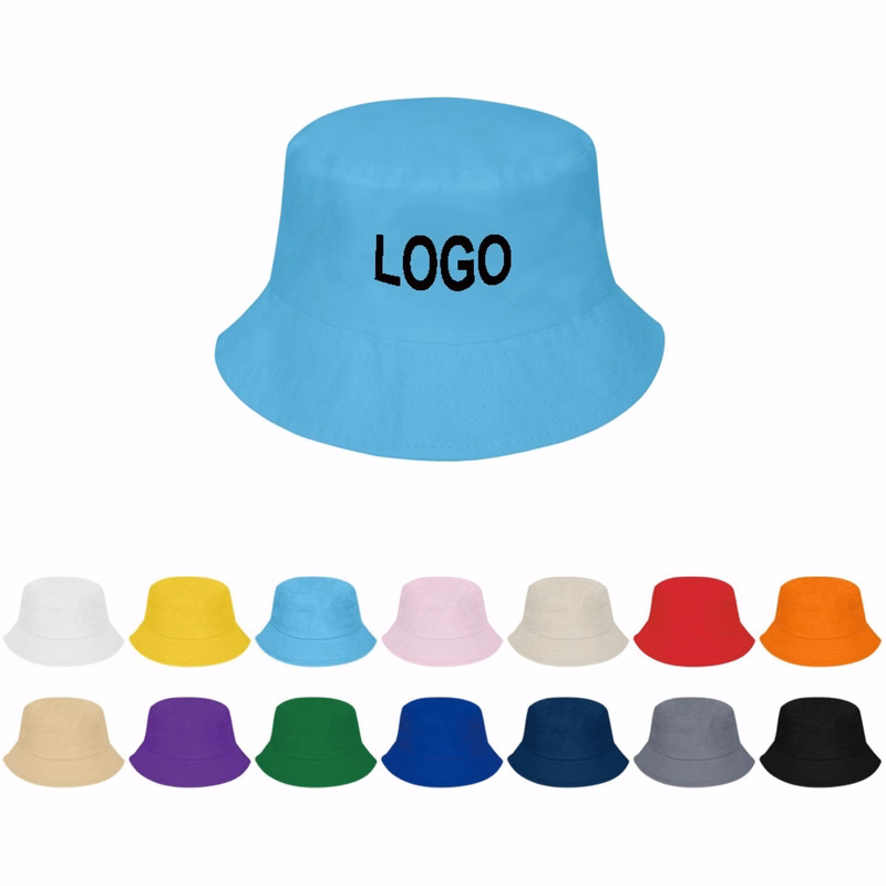 Unisex Embroidered Cotton Bucket Hat