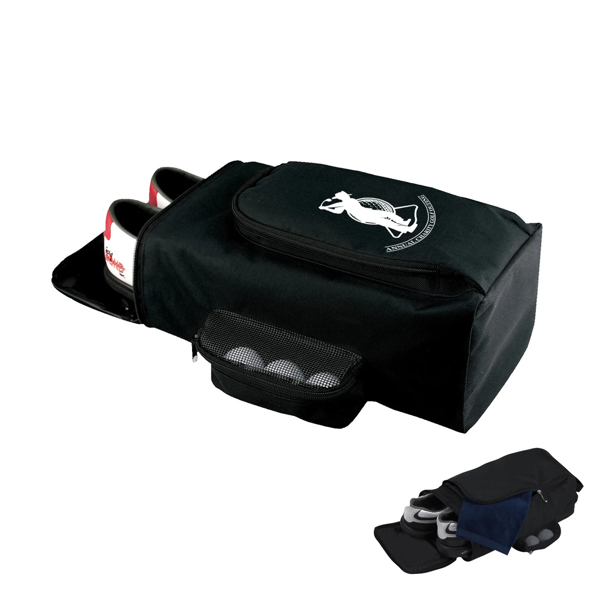 Golf Shoe Bag with Tees Ball Side Organizers 1