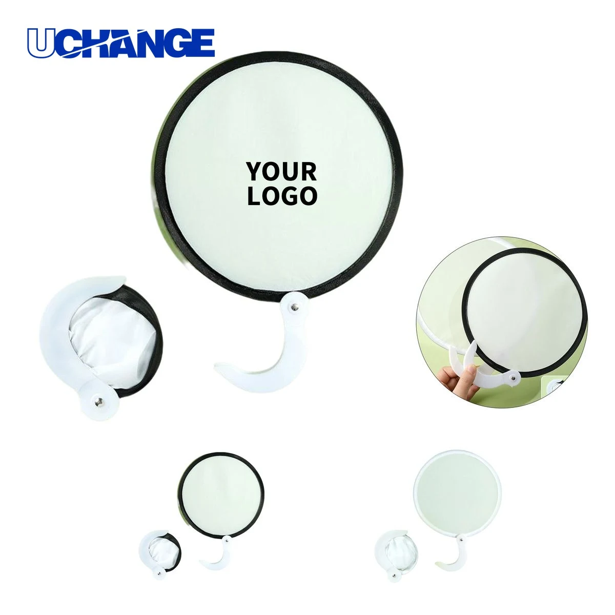 Polyester Folding Hand Fan 1