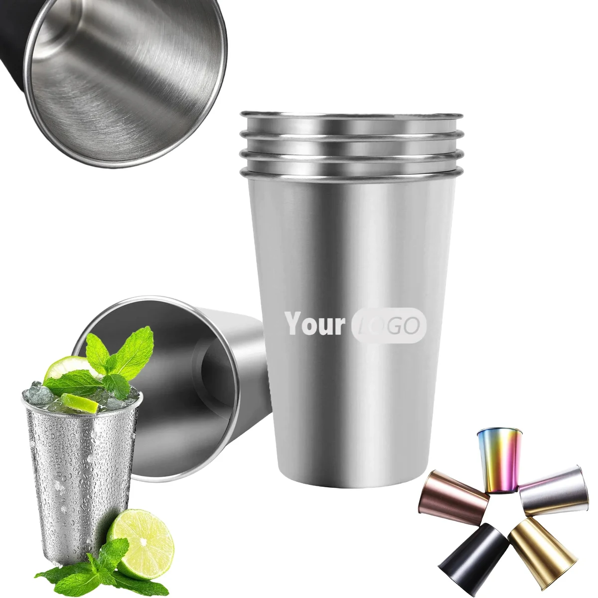 Customized Logo 17oz Stainless Steel Metal Cups Mup Tumblers 1