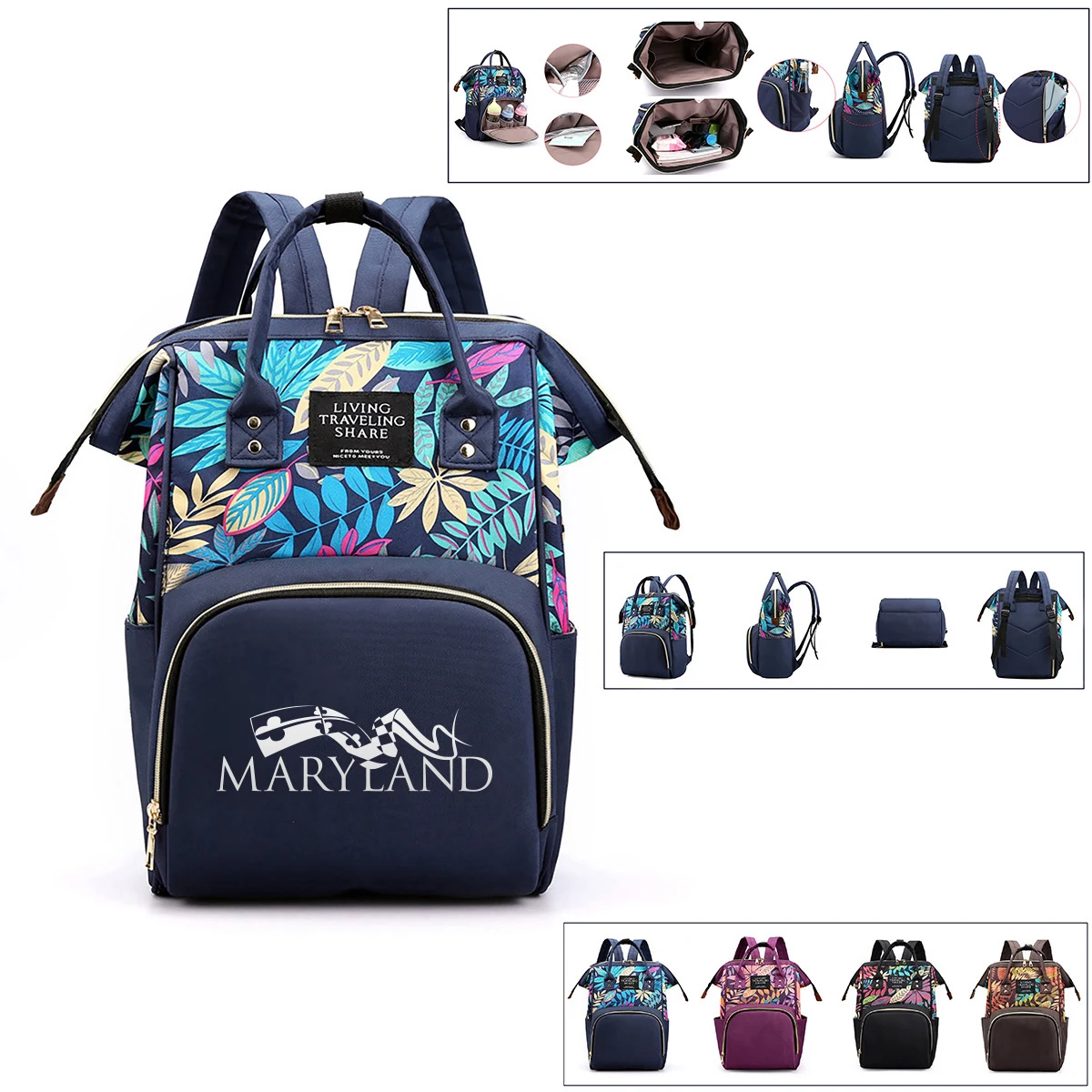 Printed Mummy Baby Diaper Bag 1