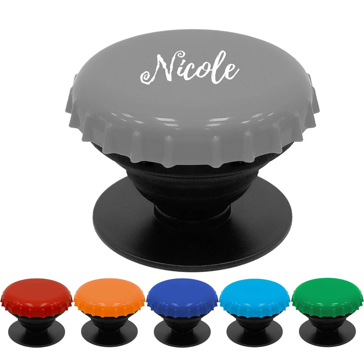 Bottle cap mobile phone holder 1