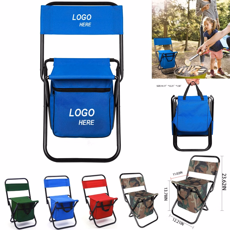 Portable Folding Chair With Storage Pouch