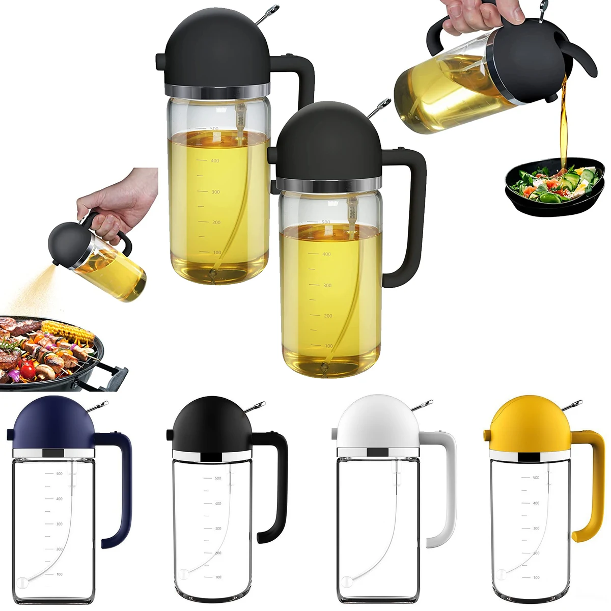 17oz 2 in 1 Olive Oil Sprayer Dispenser 1