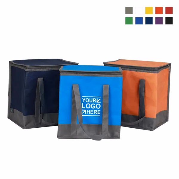 Rpet Non-woven cooler bag zipper lid