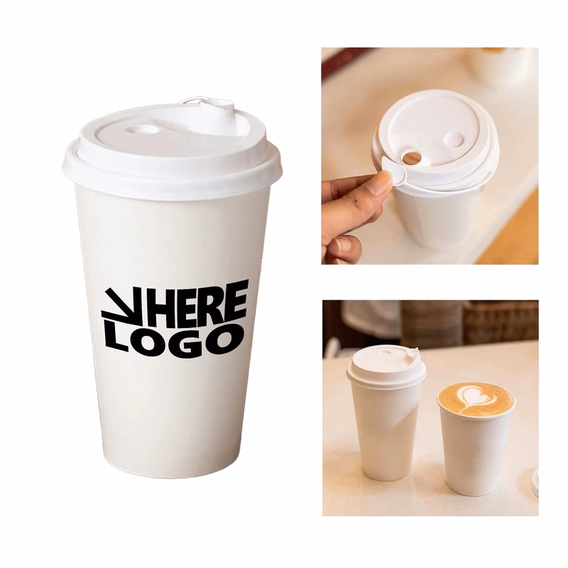 16oz Paper Drinks Cup With Lids MOQ 100