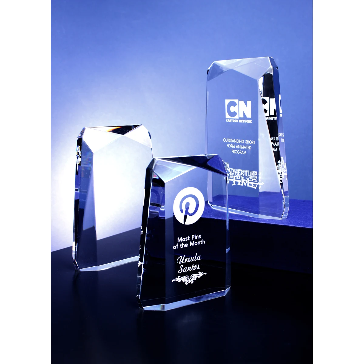 6" Lucite Beveled Rectangle Award 1