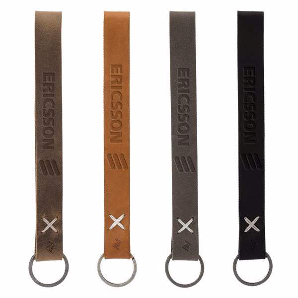 Hayward Leather Wrist Keychain with Metal Split-Ring