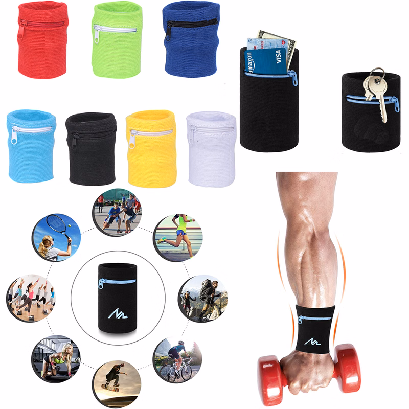 Wrist Wallet (Wristband) with Zipper