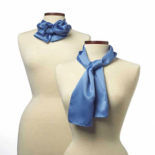 French Blue Polyester Satin Scarf - 8"x45" 1