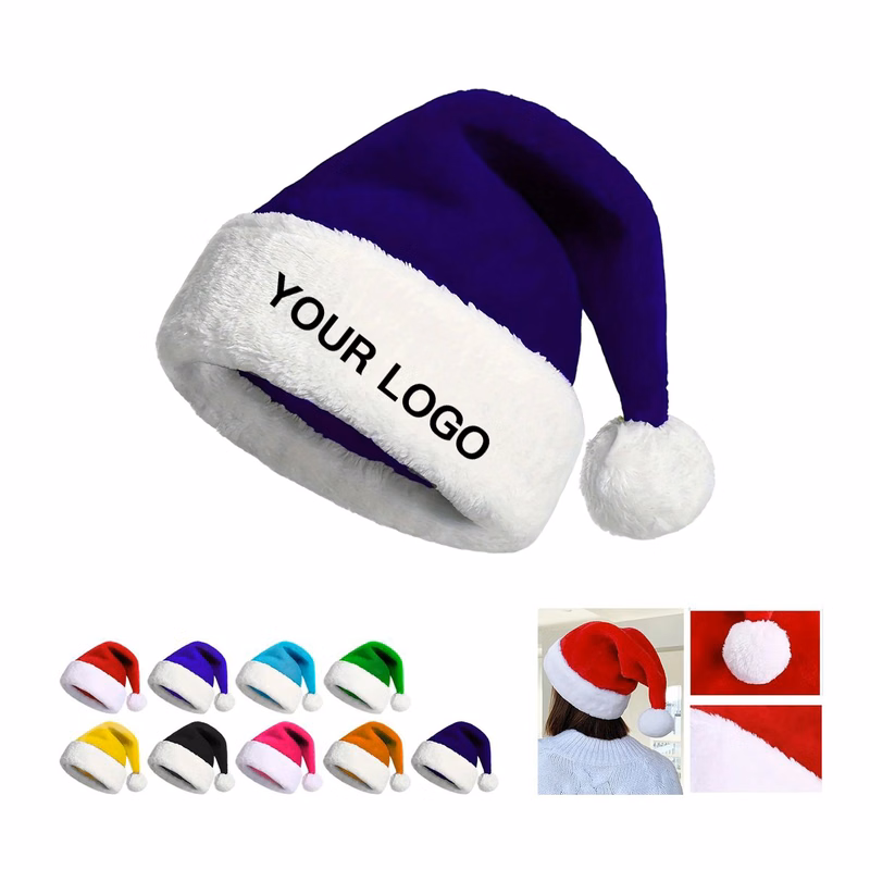 Embroidered Santa Hat for Holiday Events