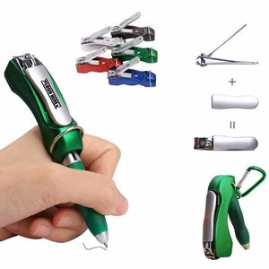 2 In 1 Folded Pen With Nail Clipper