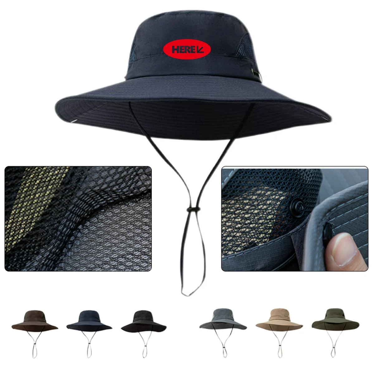 Drawstring Waterproof Fisherman Hat 1