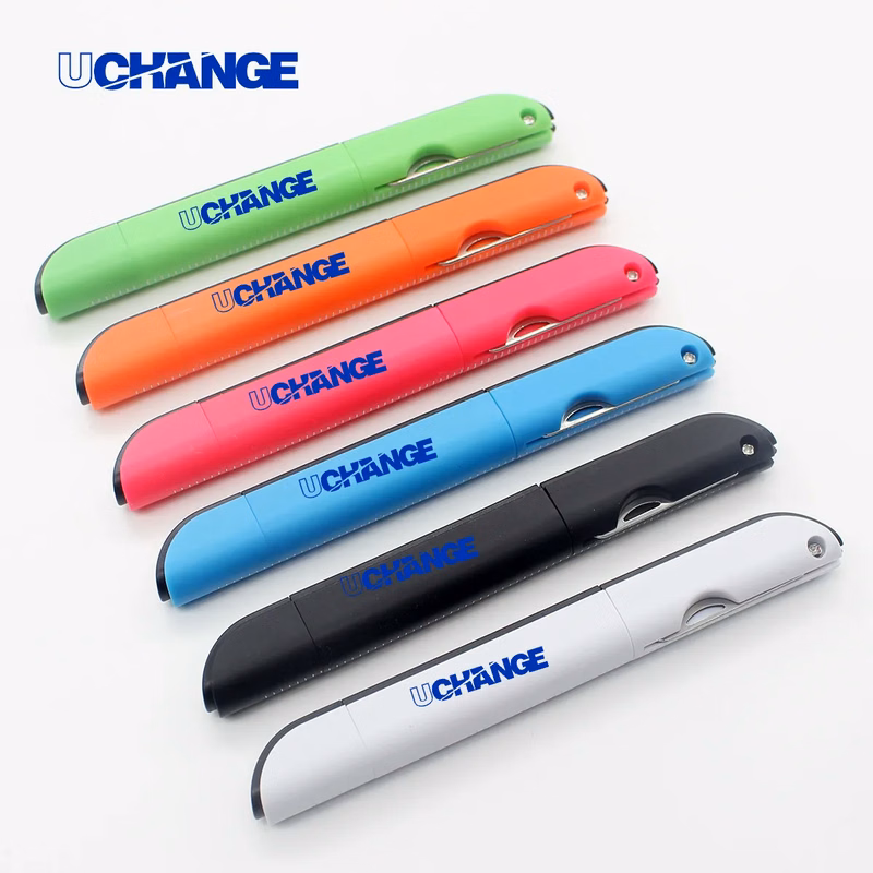 Multi-Function Ballpoint Pen With Scissors & Ruler