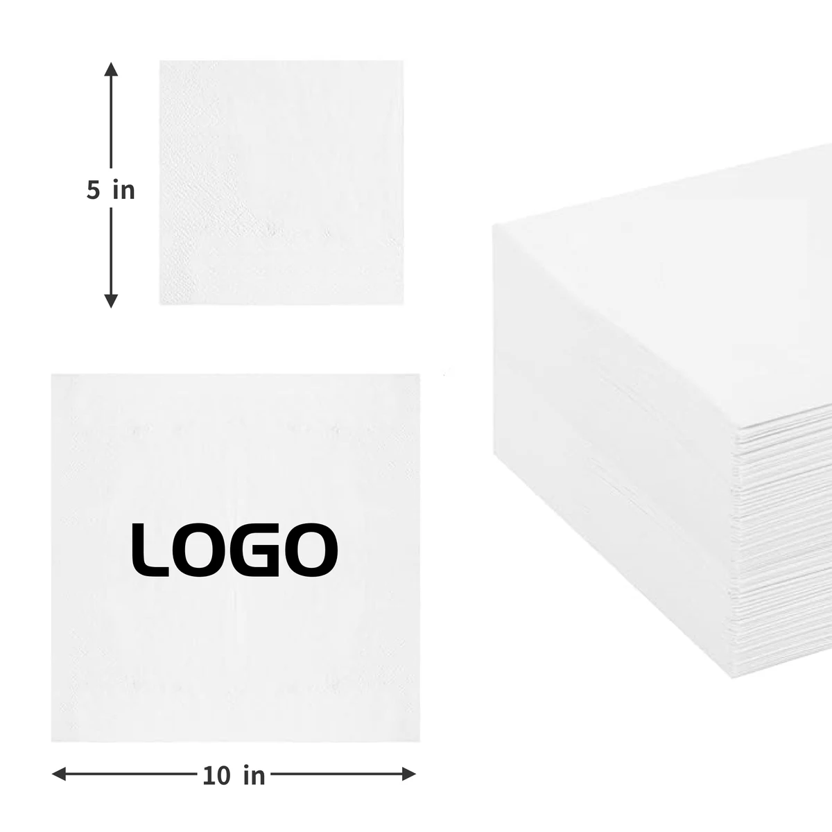 Thick 10-Inch Square Custom Printed Napkin 1