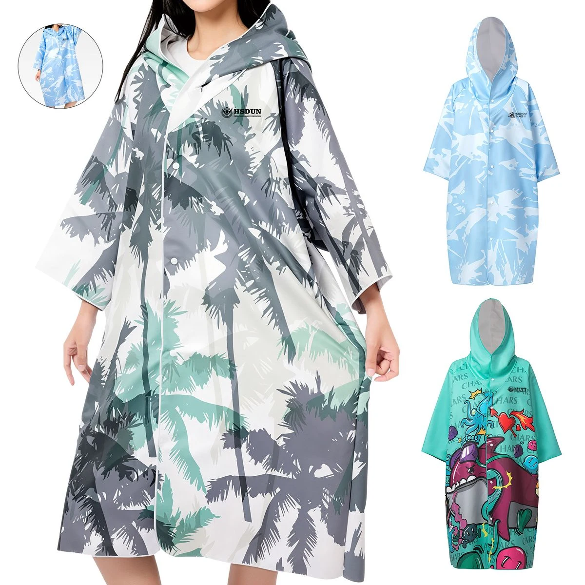 Ultra-Fast Dry Swim Poncho Robe 1