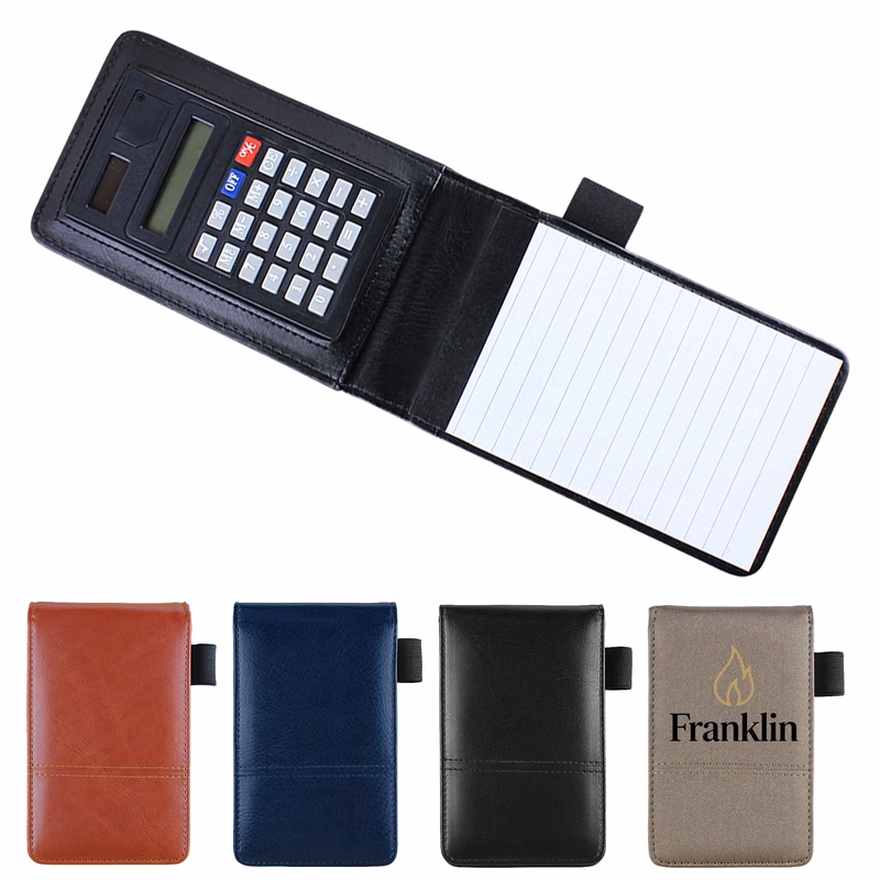 A7 Portable Calculator Leather Notebook Business Journal