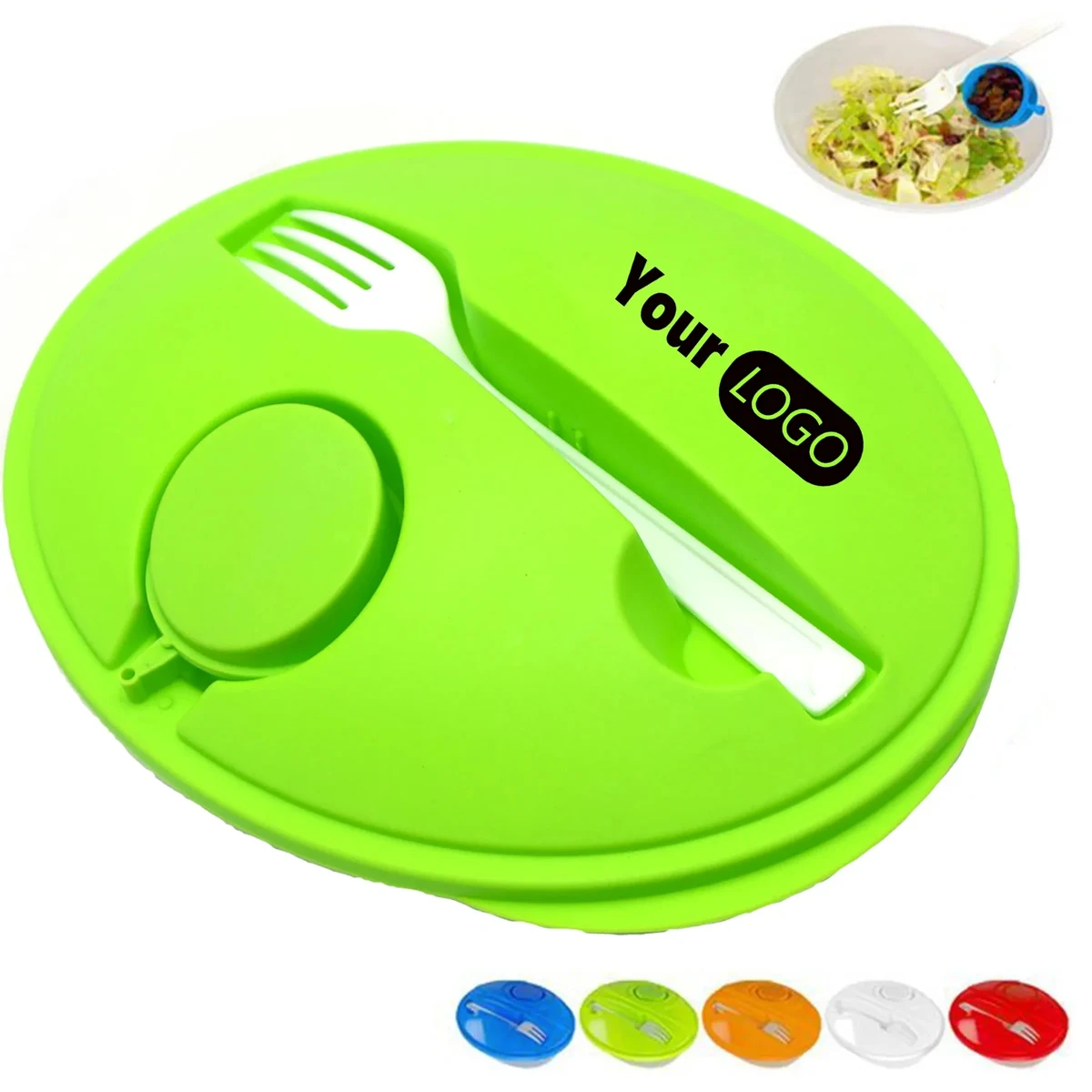 Oval Salad Shaker / Bowl Lunch-To-Go Container 1
