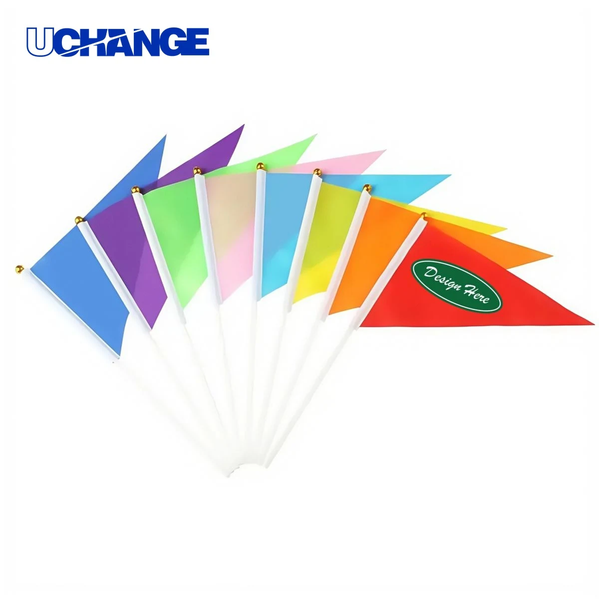Solid Color Triangle Flag Display 1
