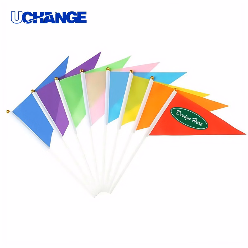 Solid Color Triangle Flag Display