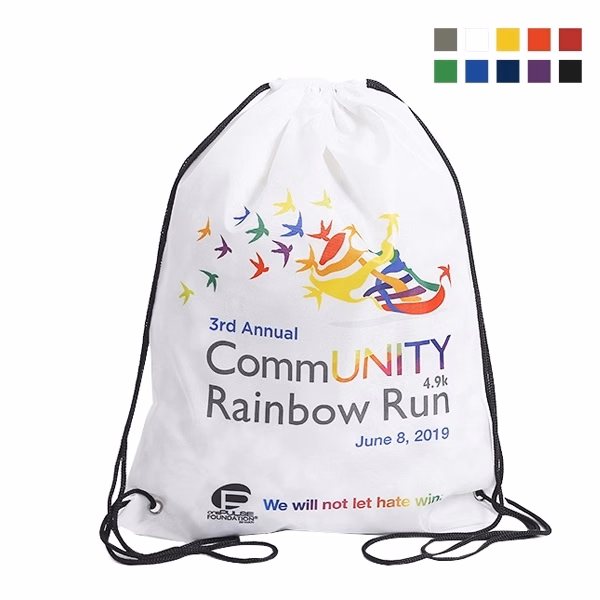 Full Color Rpet Drawstring Bag 14x18