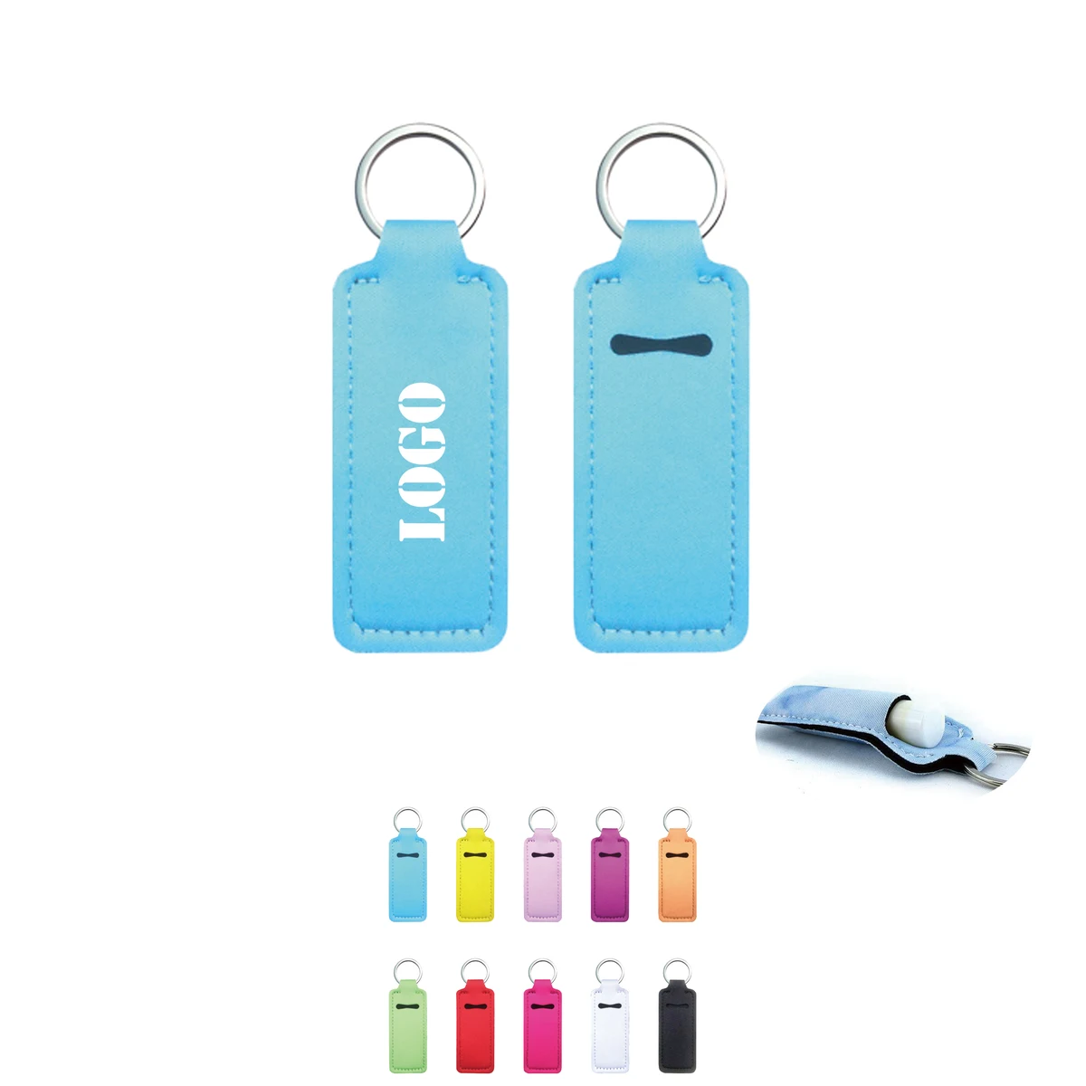 Colorful Lip Balm Holder Keychain for Pocket Bag Accessories 1