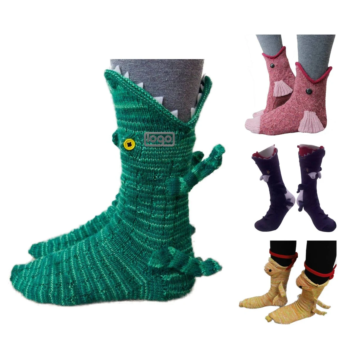 Knit Crocodile Socks 1