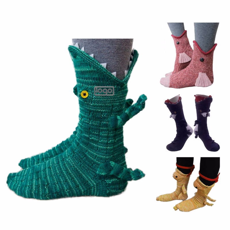 Knit Crocodile Socks