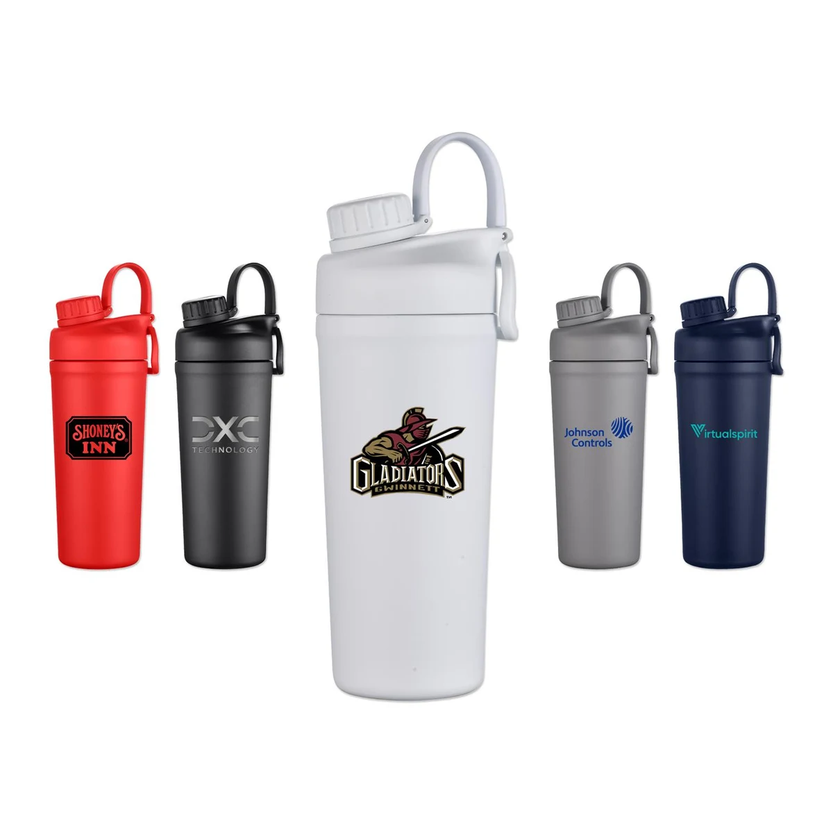 26 Oz. Double Wall Stainless Steel Vacuum Ice Shaker, custom water bottle with logo imprint 1