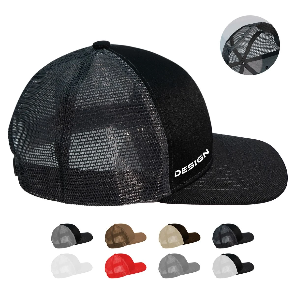 Cotton Mesh Richardson Style Trucker Hat For Embroidery 1