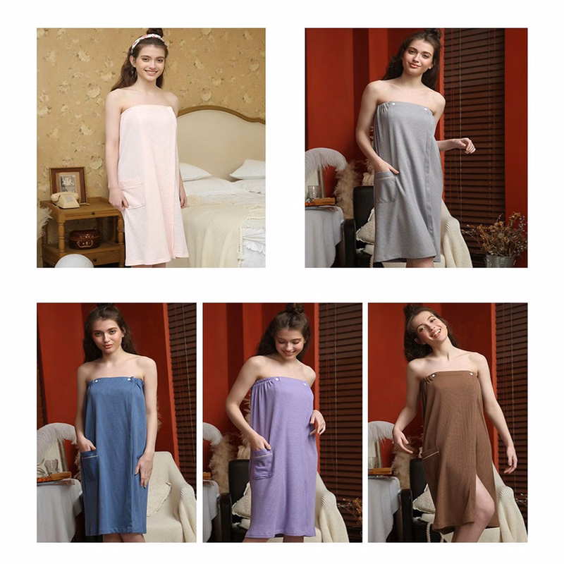 Women'S Towel Wrap Bathrobe