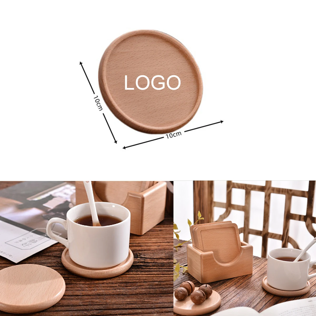 Round Wooden Coasters 1