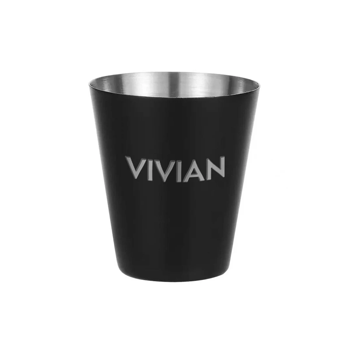1oz Stainless Steel Black Shot Cup 1