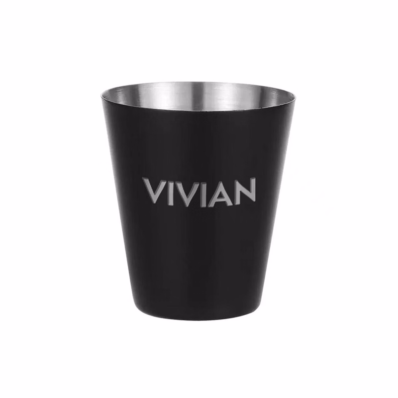 1oz Stainless Steel Black Shot Cup