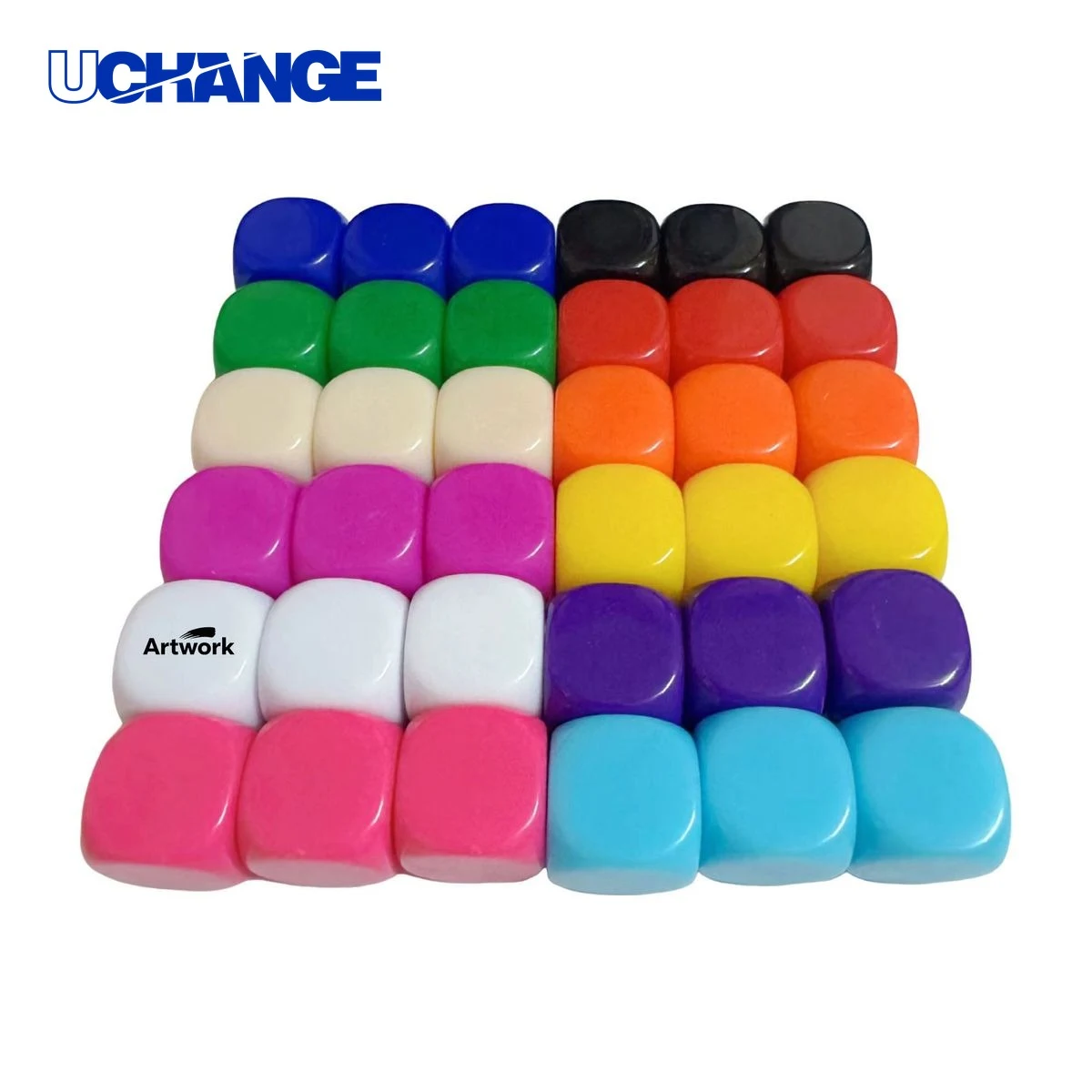 Colored Blank Dice Set for Games 1