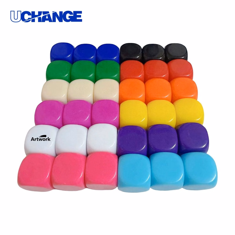 Colored Blank Dice Set for Games
