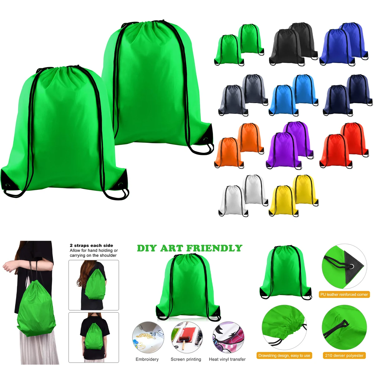 Drawstring Backpack Bags 1