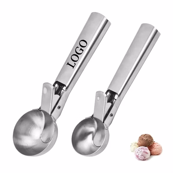 Custom Stainless Steel Ice Cream Scoop With Trigger Release — Kitchen Giveaway