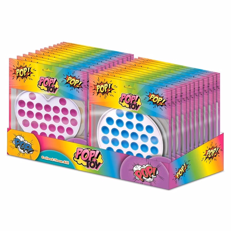 Silicone Pop Toys - 2 Tone Colors 2 Styles