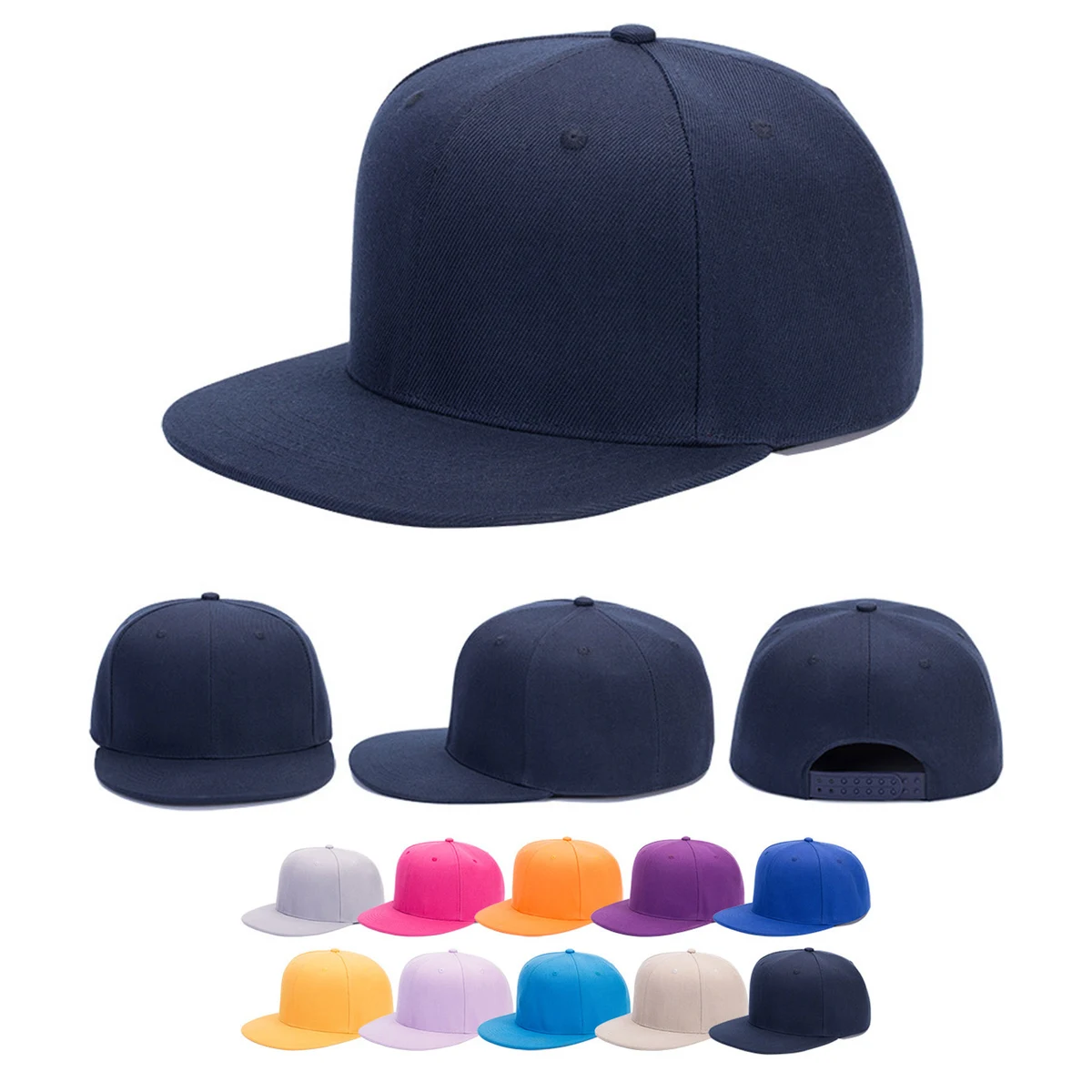 Customized Flat Brim Hip Hop Cap Baseball Cap 1