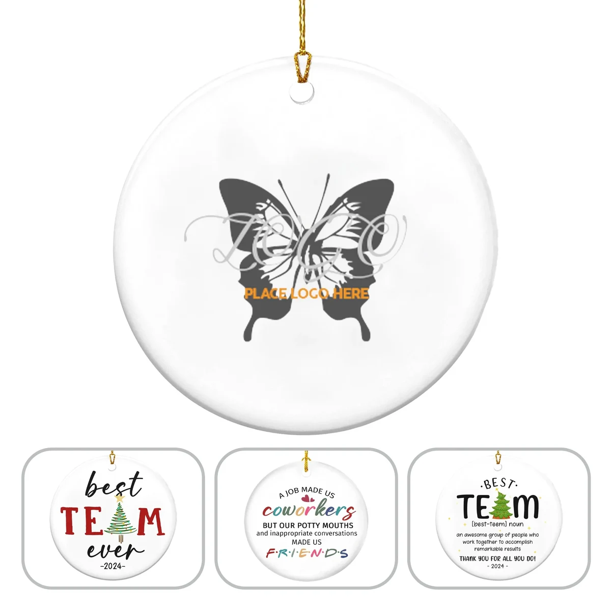 Custom Clear Flat Acrylic Christmas Ornament 1