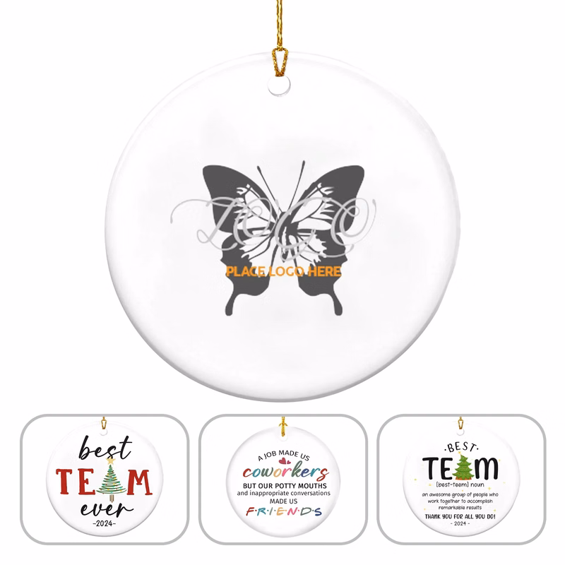 Custom Clear Flat Acrylic Christmas Ornament