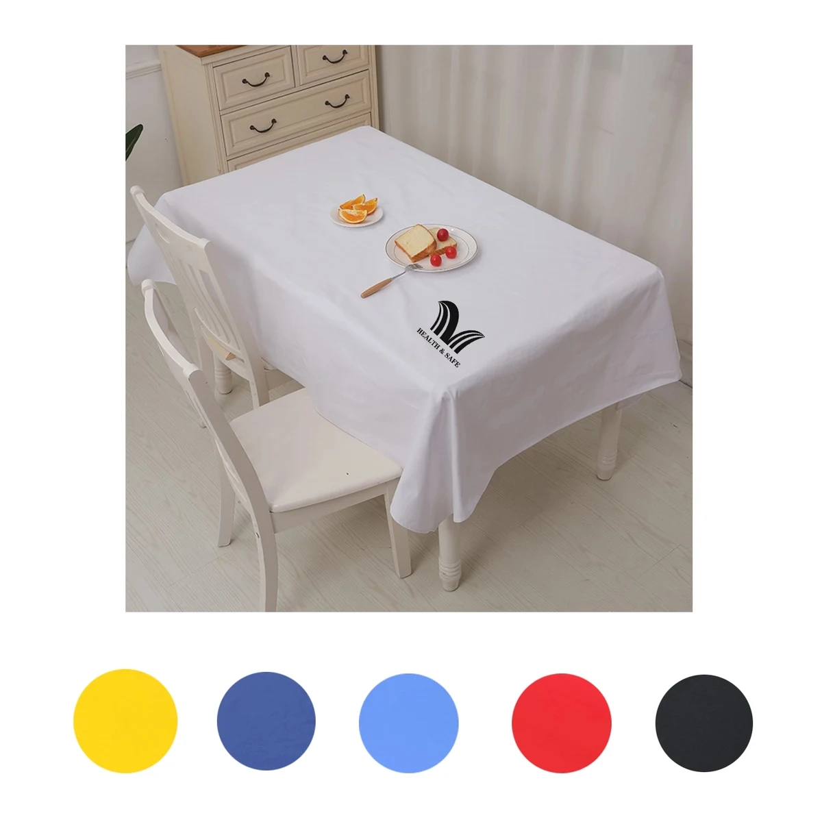 Tablecloth Rectangular Cotton Table Cloth Fitted Cover 1