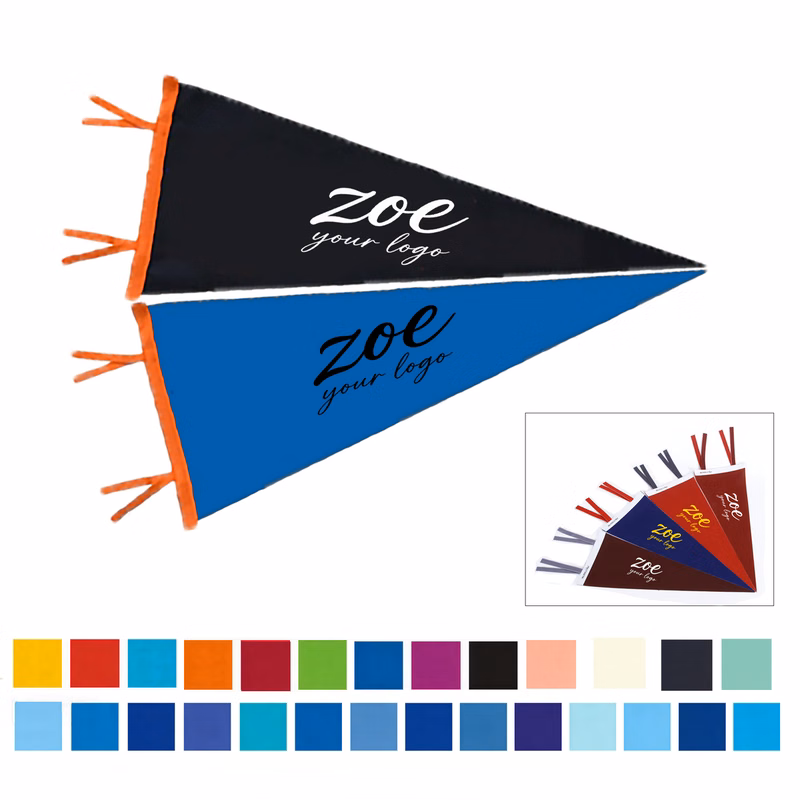 Custom Full Color Single Sided Felt??Triangle??Banners Flags