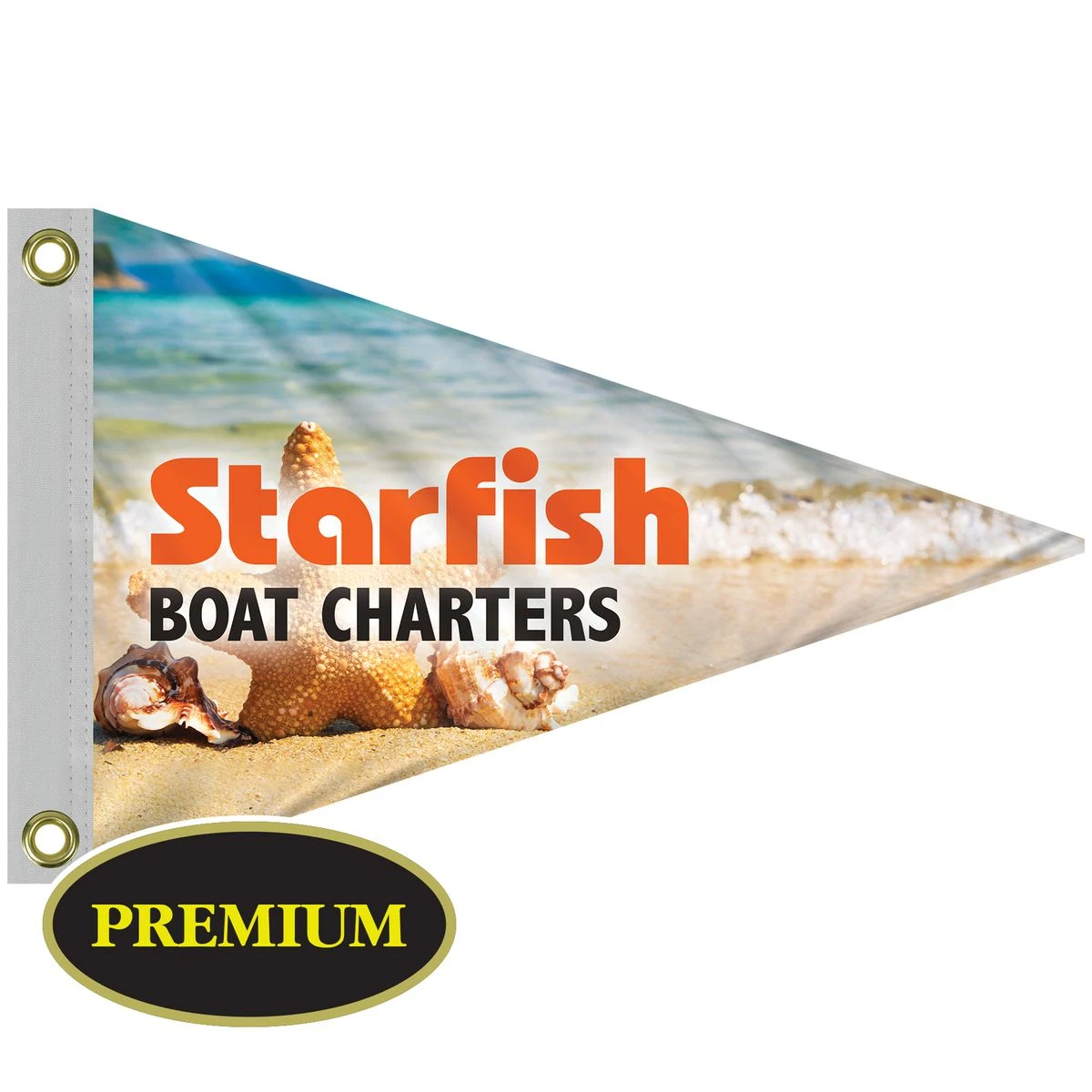 12" x 18" Single Reverse Knit Polyester Pennant 1