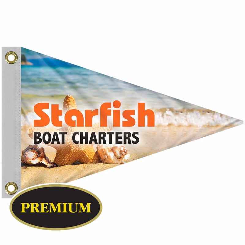12" x 18" Single Reverse Knit Polyester Pennant