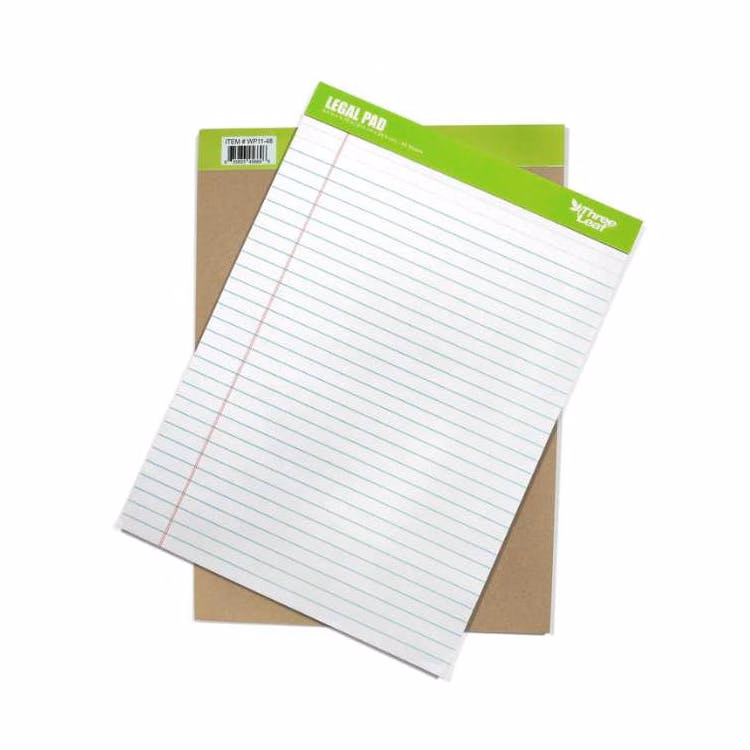 Three Leaf Writing Pad 8.5 X 11.75