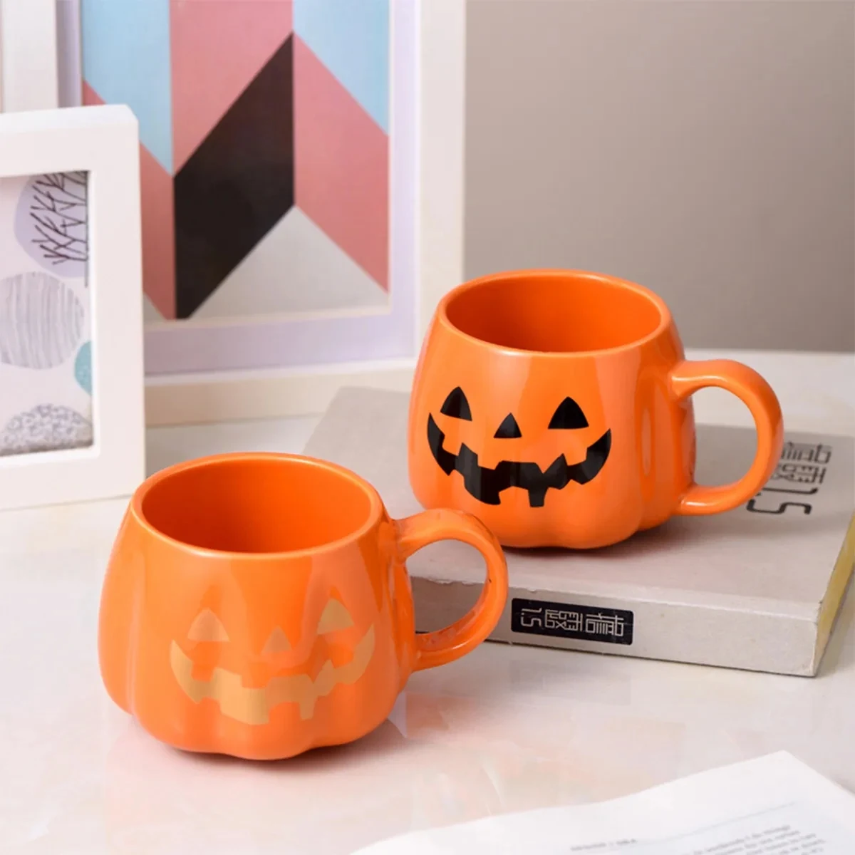 Halloween Ceramic Pumpkin Cup 1