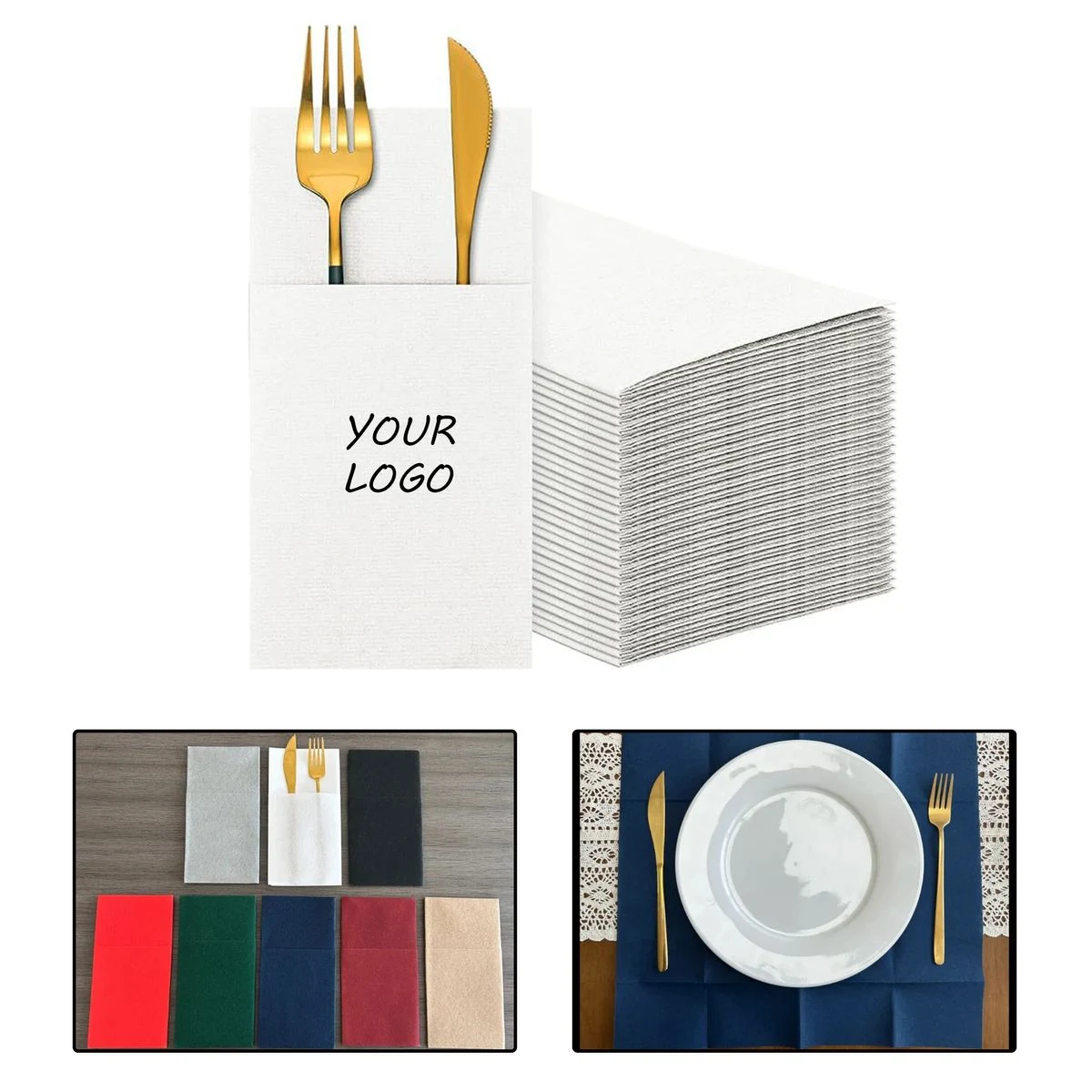 Disposable Knife Fork Napkin Pouch 1